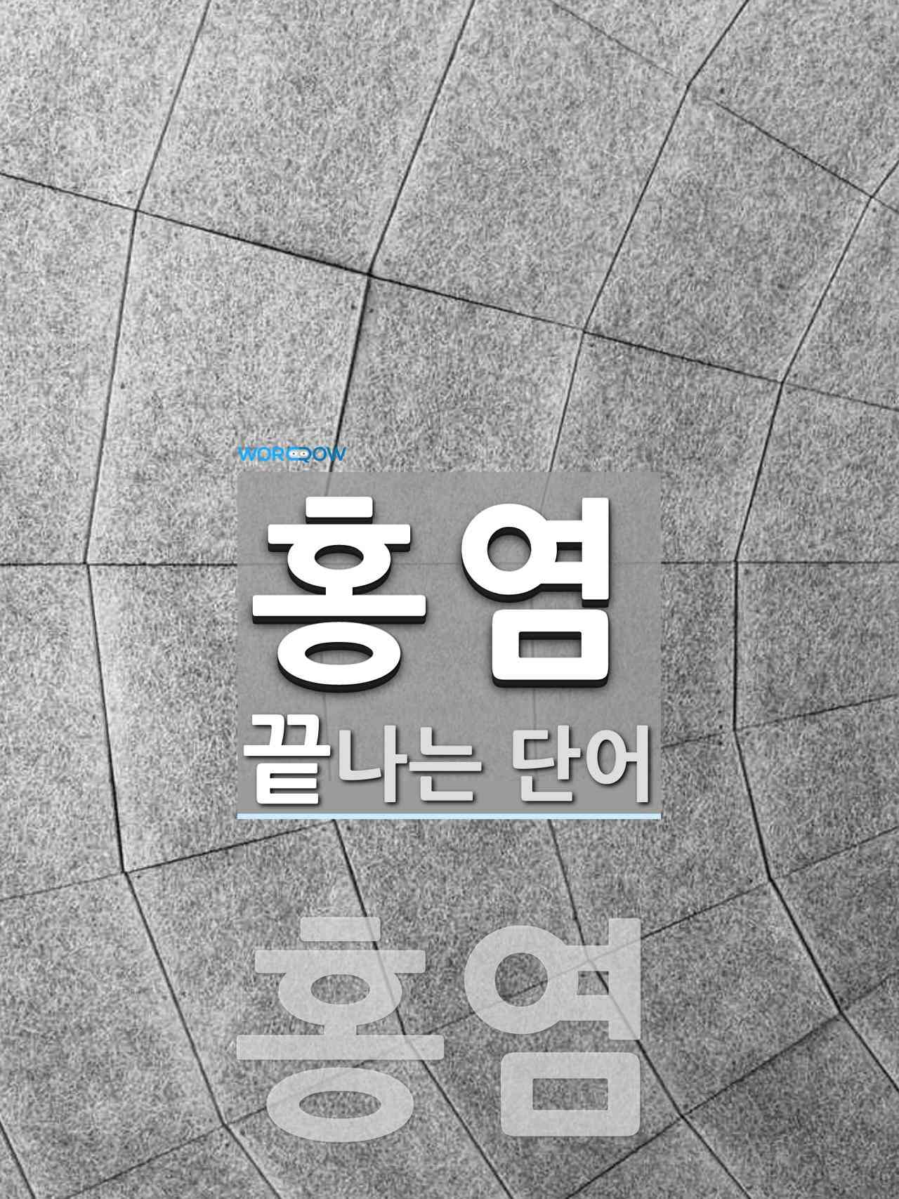 홍염으로 끝나는 단어는? 4개