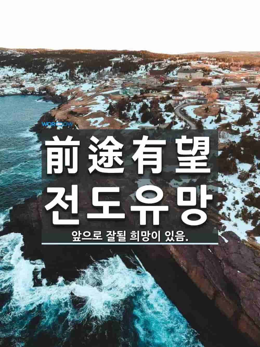 한자 前途有望 전도유망 한자 前途有望 전도유망